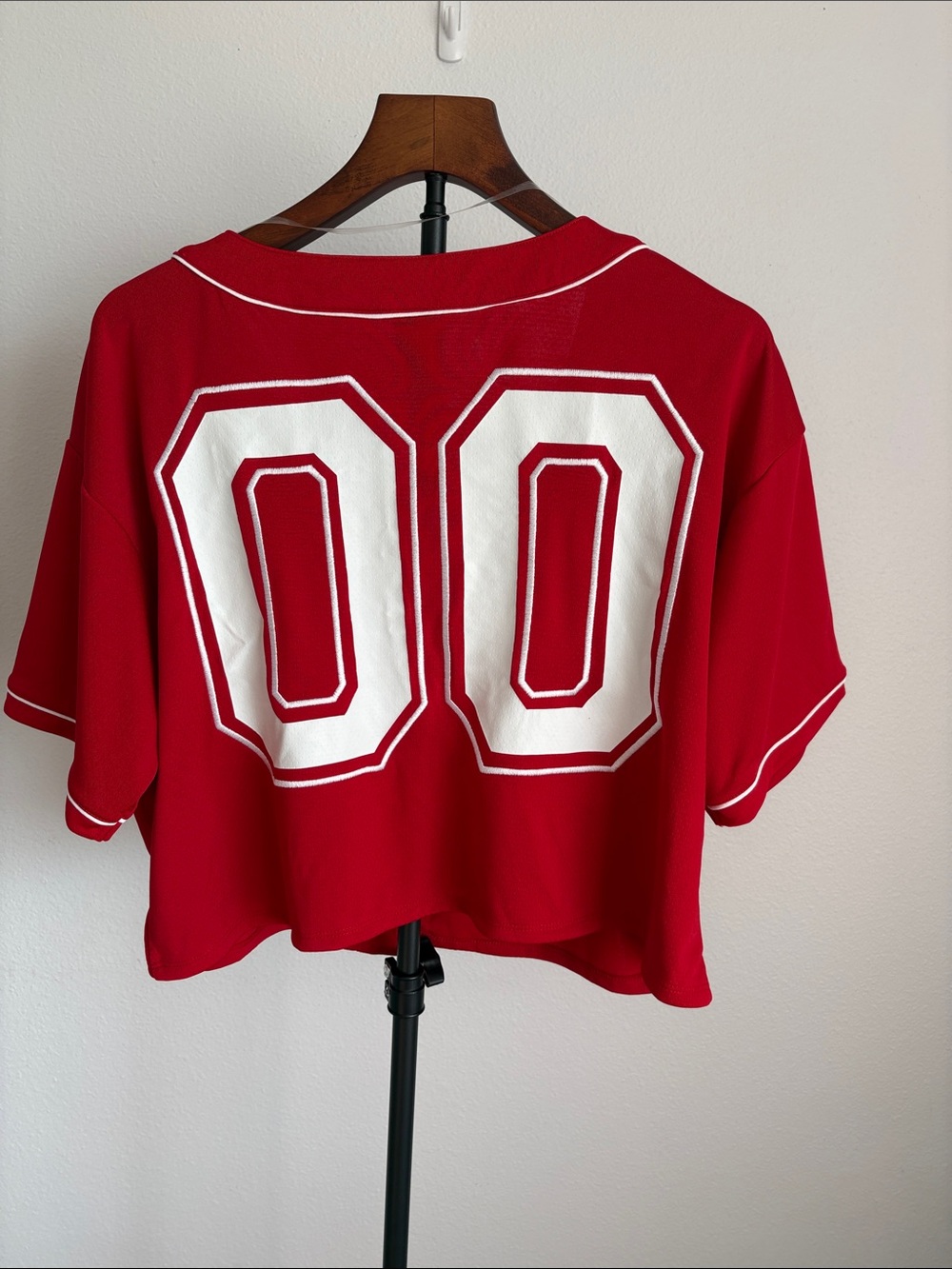 wild fable Red GAME DAY Cropped Baseball Jersey - Picture 7 of 8